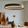 Lampadari Moderni-Selezionato da Mazzolaluce Lampadario moderno caffe spazzolato 45cm led 38w 2700k 3000k dimmerabile