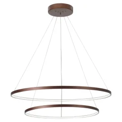 Lampadari Moderni-Selezionato da Mazzolaluce Lampadario moderno cerchi led 3000k marrone per soggiorno