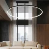 Lampadari Moderni-Selezionato da Mazzolaluce Lampadario moderno cerchio 100cm nero led 59w 3000k dimmerabile