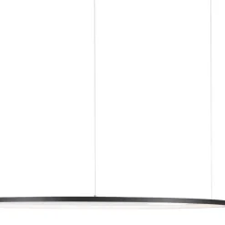 Lampadari Moderni-Selezionato da Mazzolaluce Lampadario moderno cerchio 100cm nero led 59w 3000k dimmerabile