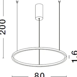 Lampadari Moderni-Selezionato da Mazzolaluce Lampadario moderno cerchio 60cm oro led per soggiorno