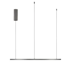 Lampadari Moderni-Selezionato da Mazzolaluce Lampadario moderno cerchio grigio 80cm led 46w 3000k dimmerabile