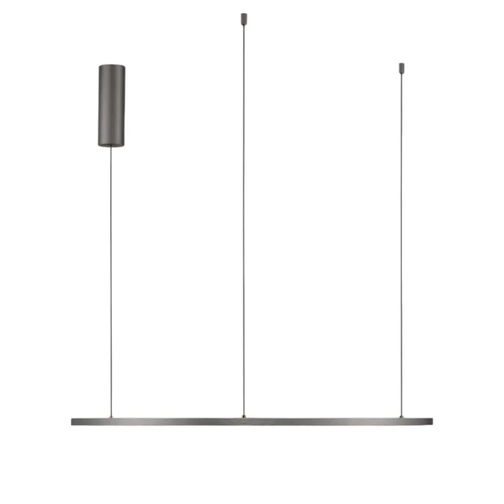 Lampadari Moderni-Selezionato da Mazzolaluce Lampadario moderno cerchio grigio 80cm led 46w 3000k dimmerabile