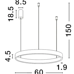 Lampadari Moderni-Selezionato da Mazzolaluce Lampadario moderno cerchio marrone led 60w 3000k