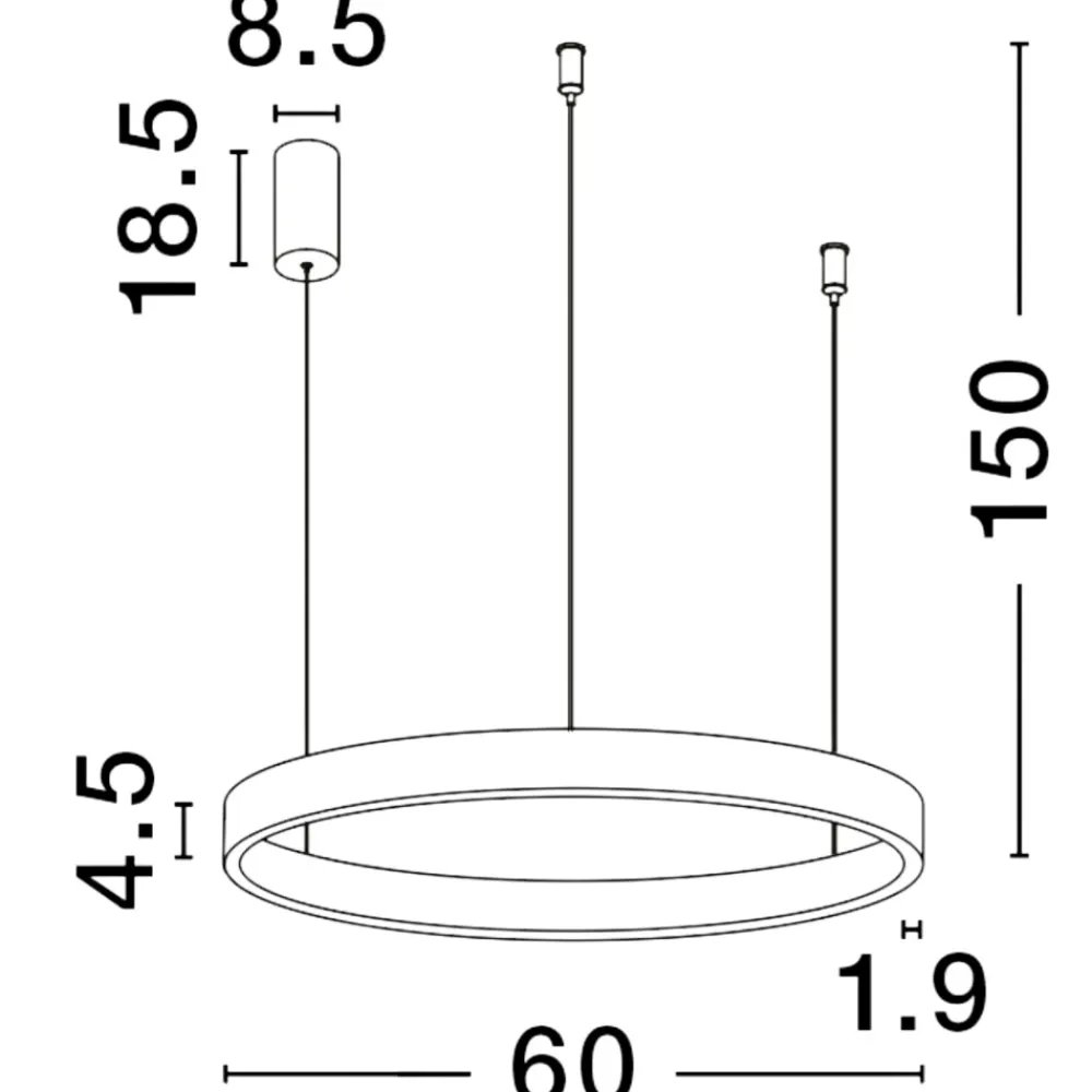 Lampadari Moderni-Selezionato da Mazzolaluce Lampadario moderno cerchio marrone led 60w 3000k