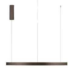 Lampadari Moderni-Selezionato da Mazzolaluce Lampadario moderno cerchio marrone 98cm led 3000k per soggiorno