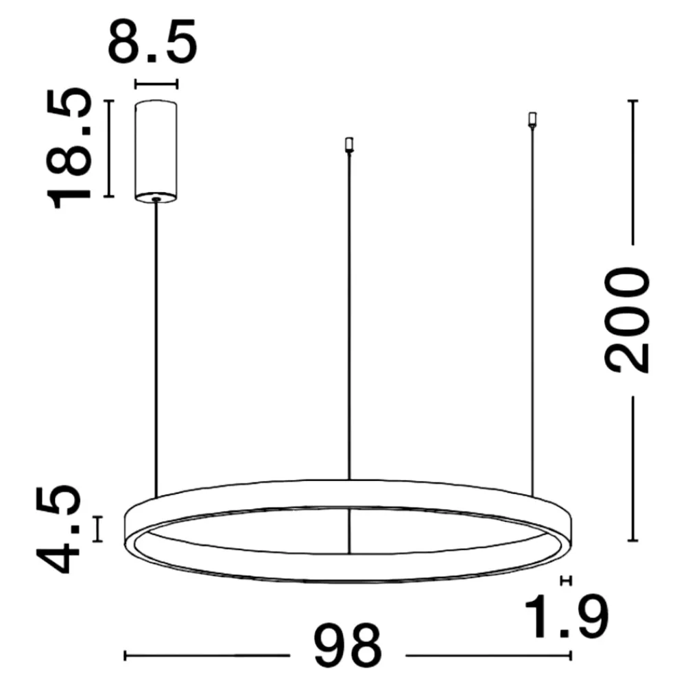 Lampadari Moderni-Selezionato da Mazzolaluce Lampadario moderno cerchio marrone 98cm led 3000k per soggiorno