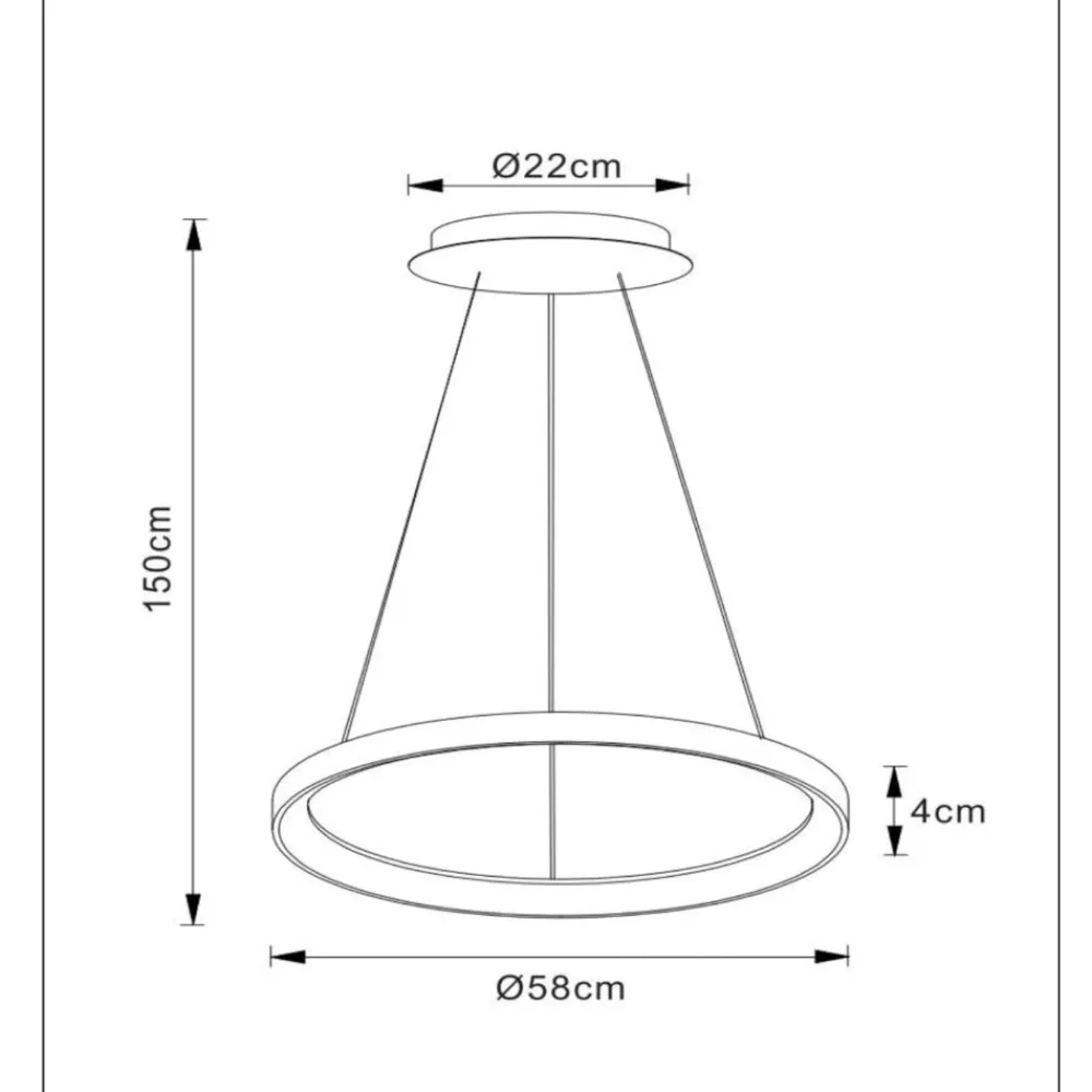 Lampadari Moderni-Selezionato da Mazzolaluce Lampadario moderno cerchio oro led 48w 2700k dimmerabile