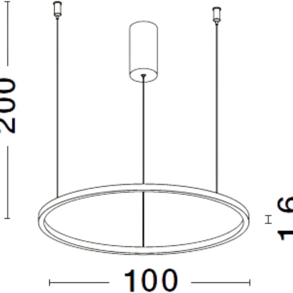 Lampadari Moderni-Selezionato da Mazzolaluce Lampadario moderno cerchio oro 100cm led per salone