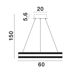 Lampadari Moderni-Selezionato da Mazzolaluce Lampadario moderno cerchio oro led 3000k dimmerabile