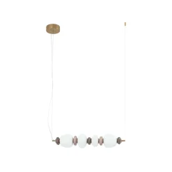 Lampadari Moderni-Selezionato da Mazzolaluce Lampadario moderno 71cm a sospensione in vetro ceramica per soggiorno