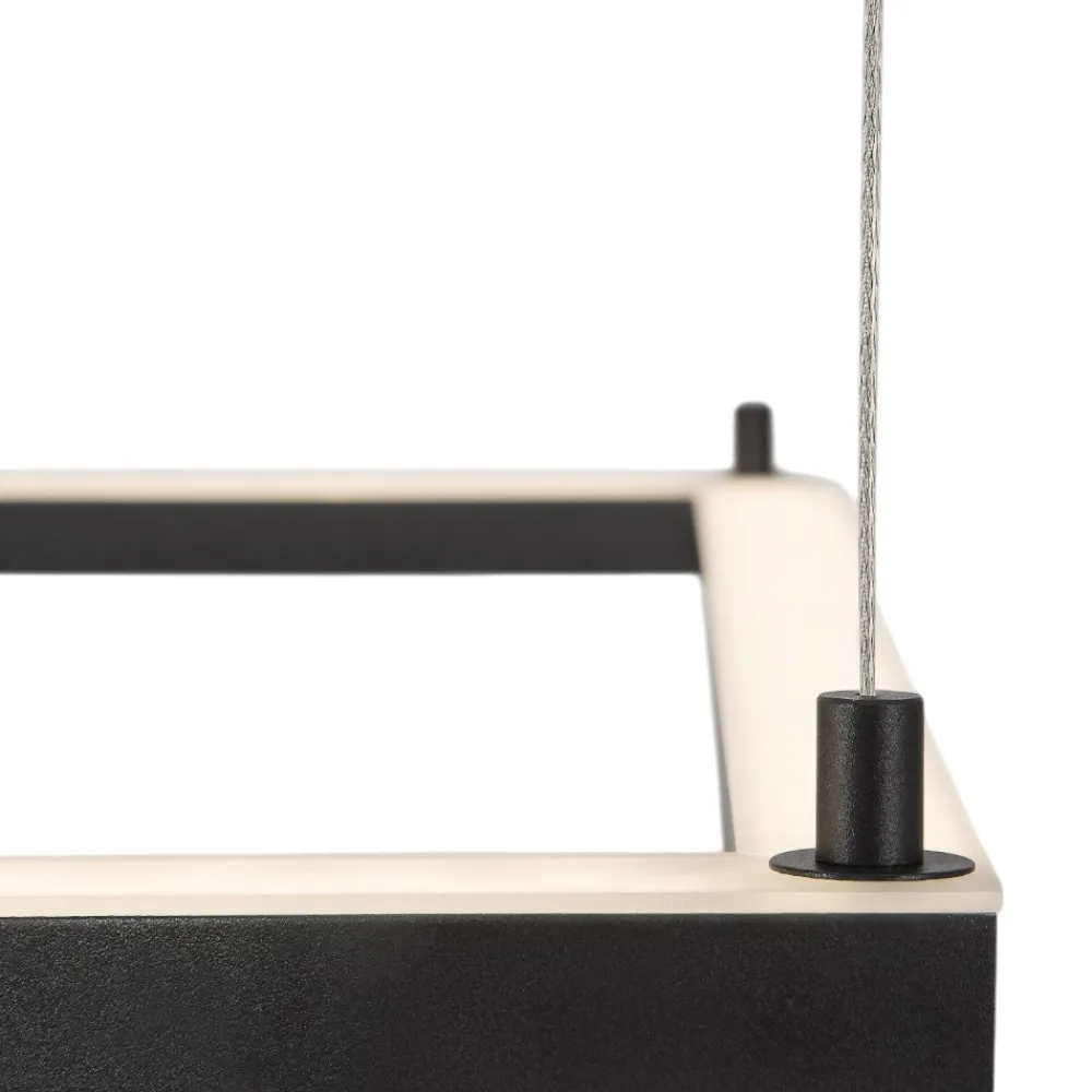 Lampadari Moderni-Selezionato da Mazzolaluce Lampadario moderno 75cm dimmerabile quadrato nero led 40w 3000k