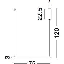 Lampadari Moderni-Selezionato da Mazzolaluce Lampadario moderno 75cm dimmerabile quadrato nero led 40w 3000k