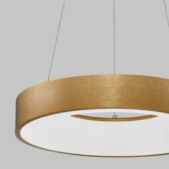 Lampadari Moderni-Selezionato da Mazzolaluce Lampadario moderno 38cm oro cerchio led 30w 3000k