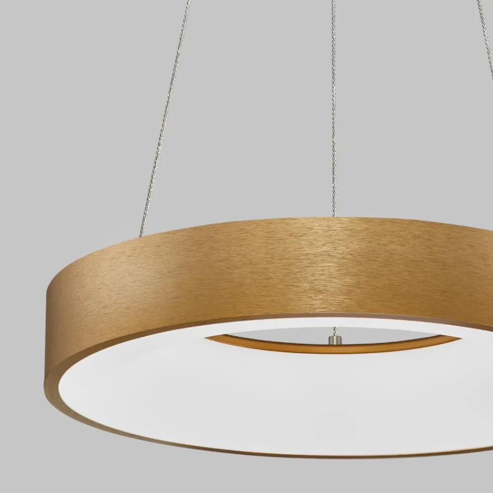 Lampadari Moderni-Selezionato da Mazzolaluce Lampadario moderno 38cm oro cerchio led 30w 3000k