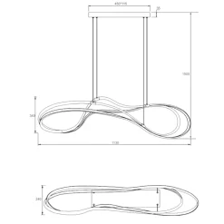 Lampadari Moderni-Selezionato da Mazzolaluce Lampadario moderno colore oro led da 2300k a 4000k per soggiorno