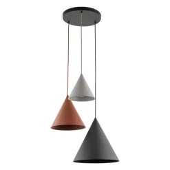 Lampadari Moderni-Selezionato da Mazzolaluce Lampadario moderno coni multicolor per soggiorno