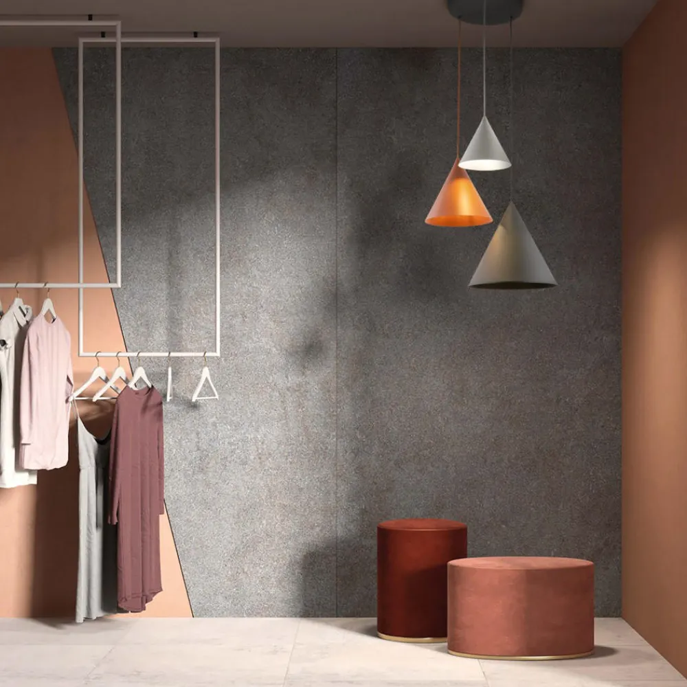 Lampadari Moderni-Selezionato da Mazzolaluce Lampadario moderno coni multicolor per soggiorno