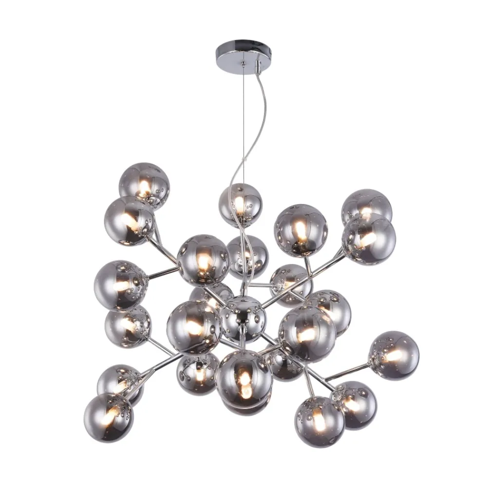 Lampadari Moderni-Maytoni Lampadario moderno dallas per salotto sfere di vetro fume trasparenti