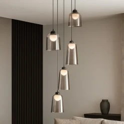 Lampadari Moderni-Selezionato da Mazzolaluce Lampadario moderno da salotto led 3000k con luci pendenti