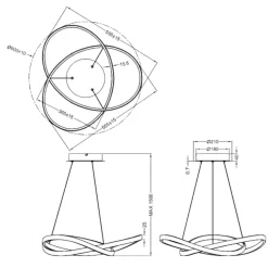 Lampadari Moderni-Selezionato da Mazzolaluce Lampadario moderno da salotto led 4000k h150 cm max