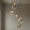 Lampadari Moderni-Selezionato da Mazzolaluce Lampadario moderno da salotto led 3000k vetri design moderno