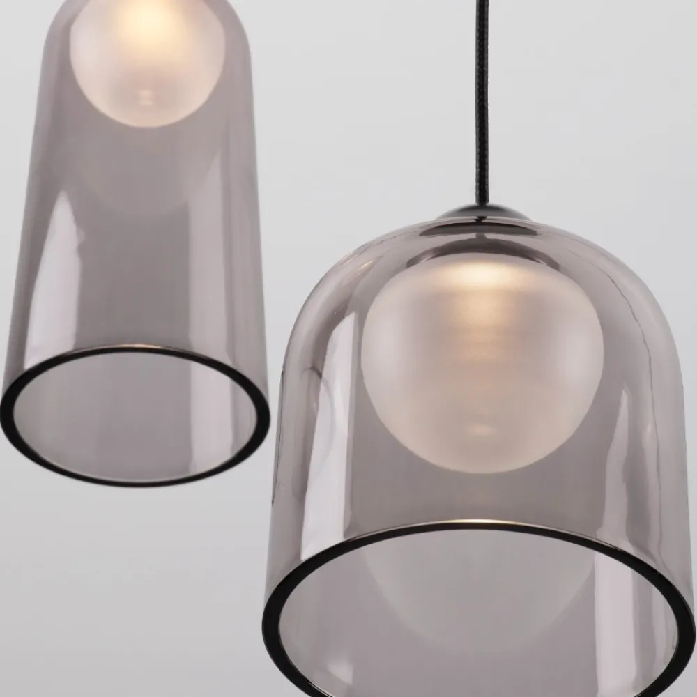Lampadari Moderni-Selezionato da Mazzolaluce Lampadario moderno da soggiorno led 3000k in vetro