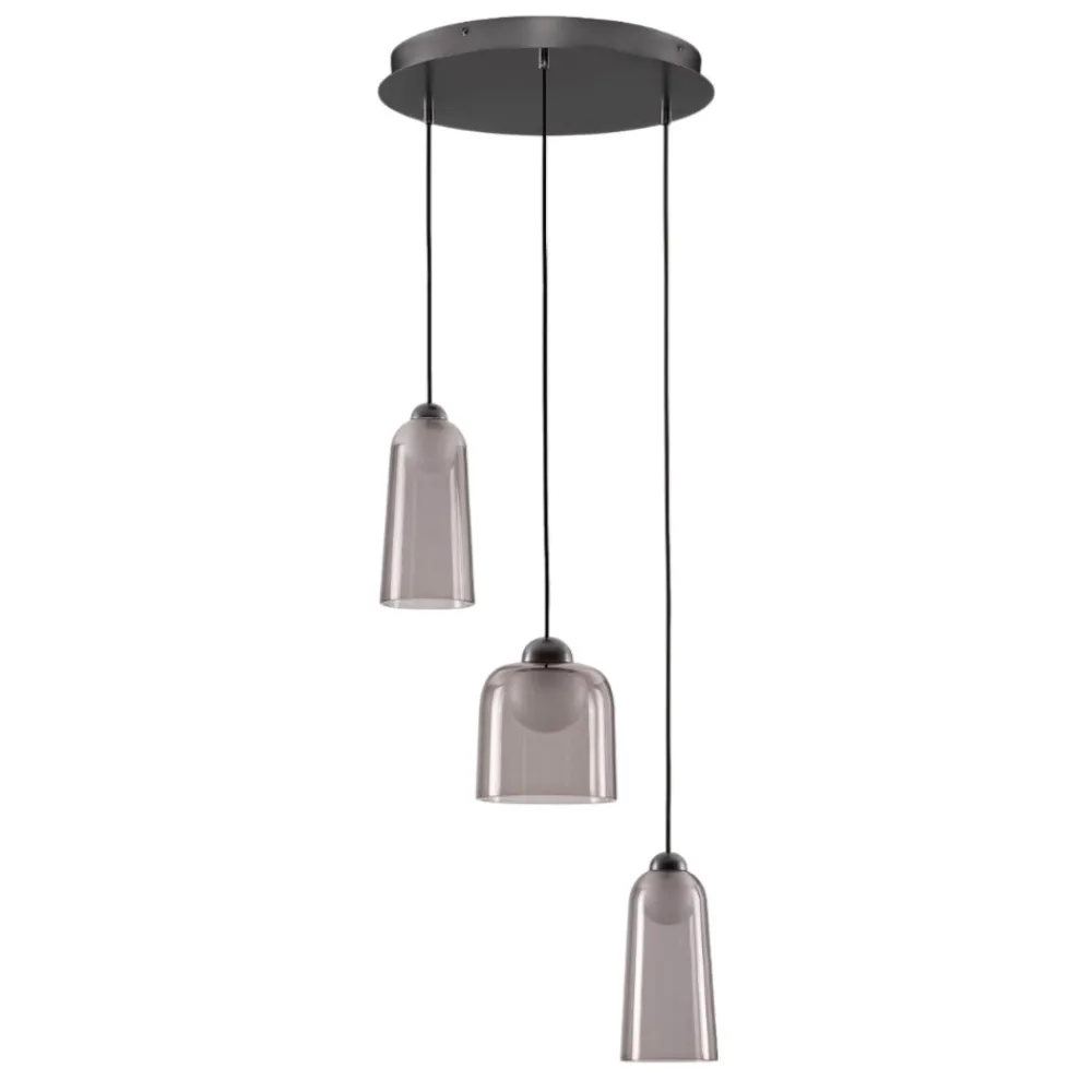 Lampadari Moderni-Selezionato da Mazzolaluce Lampadario moderno da soggiorno led 3000k in vetro