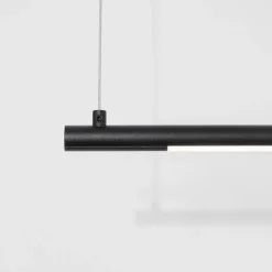 Lampadari Moderni-Selezionato da Mazzolaluce Lampadario moderno da tavolo barra cilindro nero led 20w 3000k