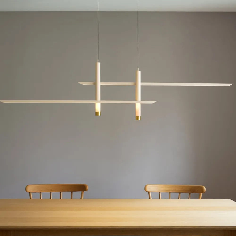 Lampadari Moderni-Selezionato da Mazzolaluce Lampadario moderno design bianco oro per soggiorno