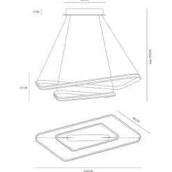 Lampadari Moderni-Vivida International Lampadario moderno design dimmerabile vivida ring led 47w 4000k
