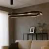 Lampadari Moderni-Selezionato da Mazzolaluce Lampadario moderno design nero 120 cm led 3000k dimmerabile
