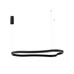 Lampadari Moderni-Selezionato da Mazzolaluce Lampadario moderno design nero 120 cm led 3000k dimmerabile