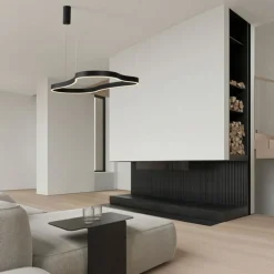 Lampadari Moderni-Selezionato da Mazzolaluce Lampadario moderno design nero 120 cm led 3000k dimmerabile