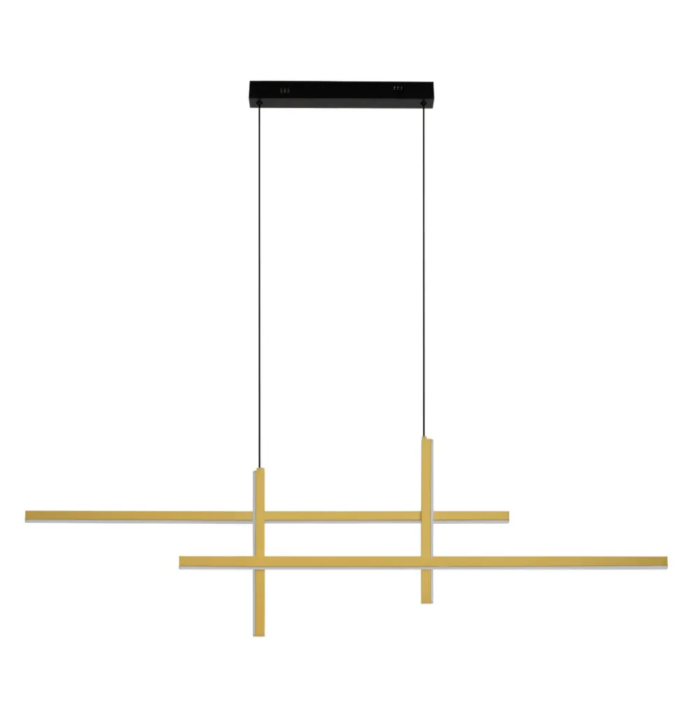 Lampadari Moderni-Selezionato da Mazzolaluce Lampadario moderno design oro per sala da pranzo