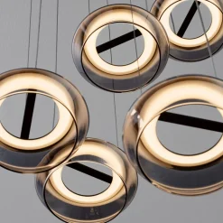 Lampadari Moderni-Selezionato da Mazzolaluce Lampadario moderno design originale in vetro led 3000k
