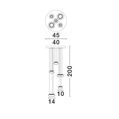 Lampadari Moderni-Selezionato da Mazzolaluce Lampadario moderno design originale in vetro led 3000k