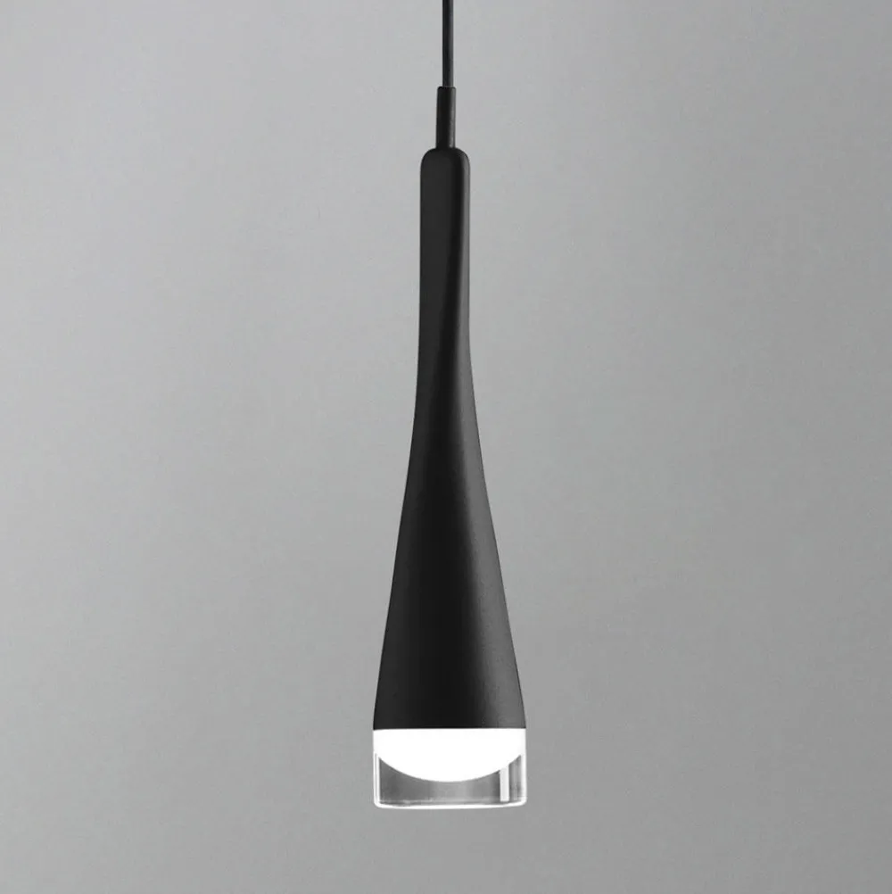 Lampadari Moderni-Vivida International Lampadario moderno design twist vivida nero led 18w 3000k