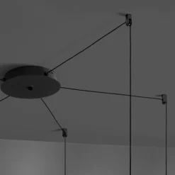 Lampadari Moderni-Vivida International Lampadario moderno design twist vivida nero led 18w 3000k