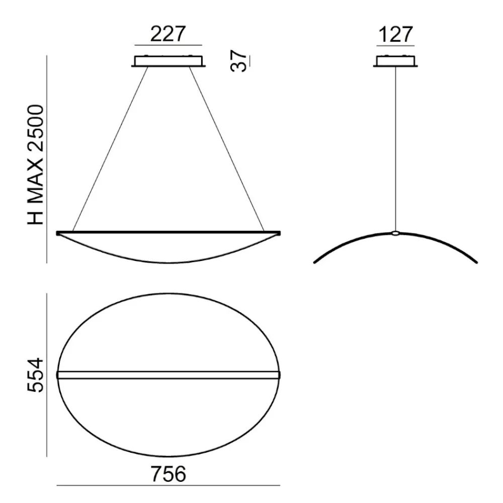 Lampadari Moderni-Stilnovo Lampadario moderno diphy led 3000k design originale