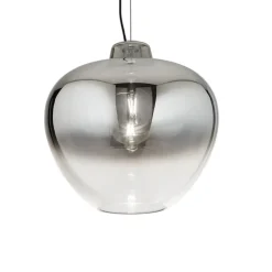 Lampadari Moderni-Perenz Illuminazione Lampadario moderno di vetro 50cm fume specchiato big bowl perenz