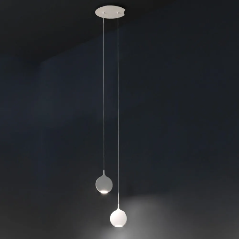 Lampadari Moderni-Vivida International Lampadario moderno due luci vivida smash led 3000k bianco