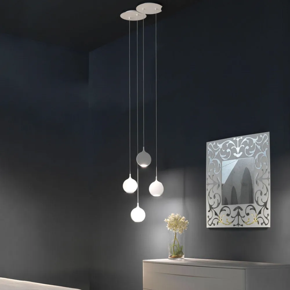 Lampadari Moderni-Vivida International Lampadario moderno due luci vivida smash led 3000k bianco