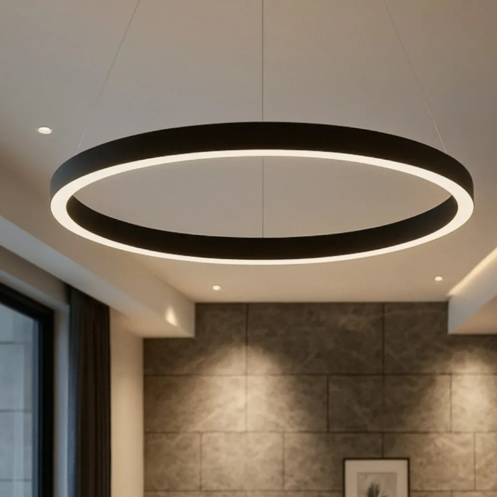 Lampadari Moderni-Gea Luce Lampadario moderno criseide s-g nero led 80w 3000k