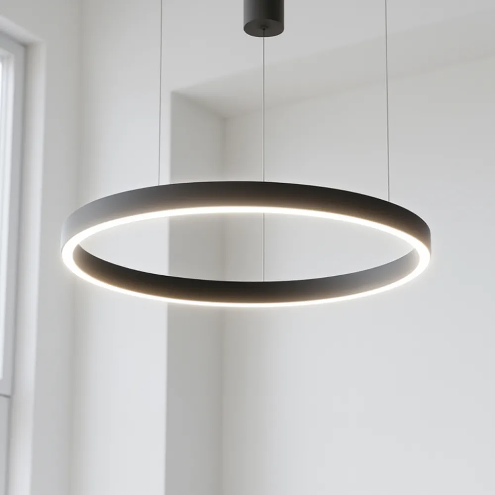 Lampadari Moderni-Gea Luce Lampadario moderno criseide led 3000k ovale nero 90cm