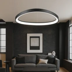 Lampadari Moderni-Ideal Lux Lampadario moderno gemini sp d061 nero led 48w 3000k