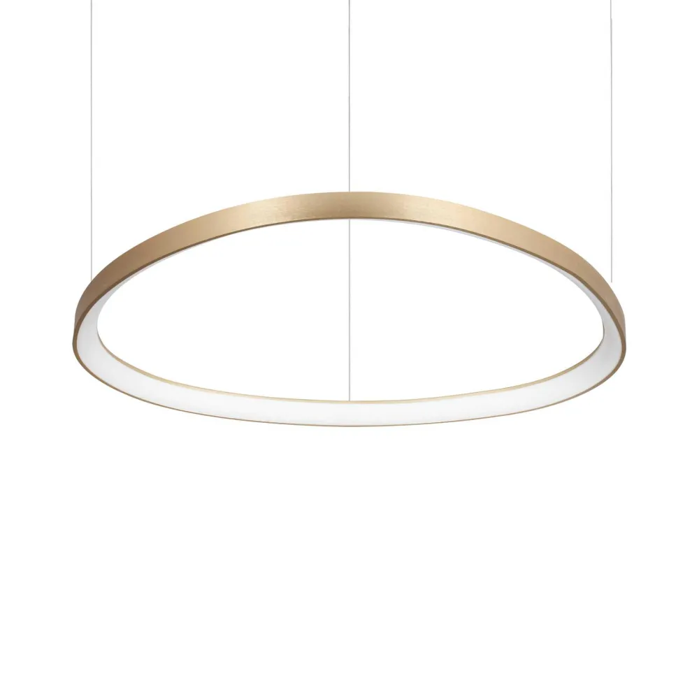 Lampadari Moderni-Ideal Lux Lampadario moderno gemini sp d081 ottone dali push led 30w 3000k