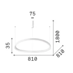 Lampadari Moderni-Ideal Lux Lampadario moderno gemini sp d081 ottone dali push led 30w 3000k