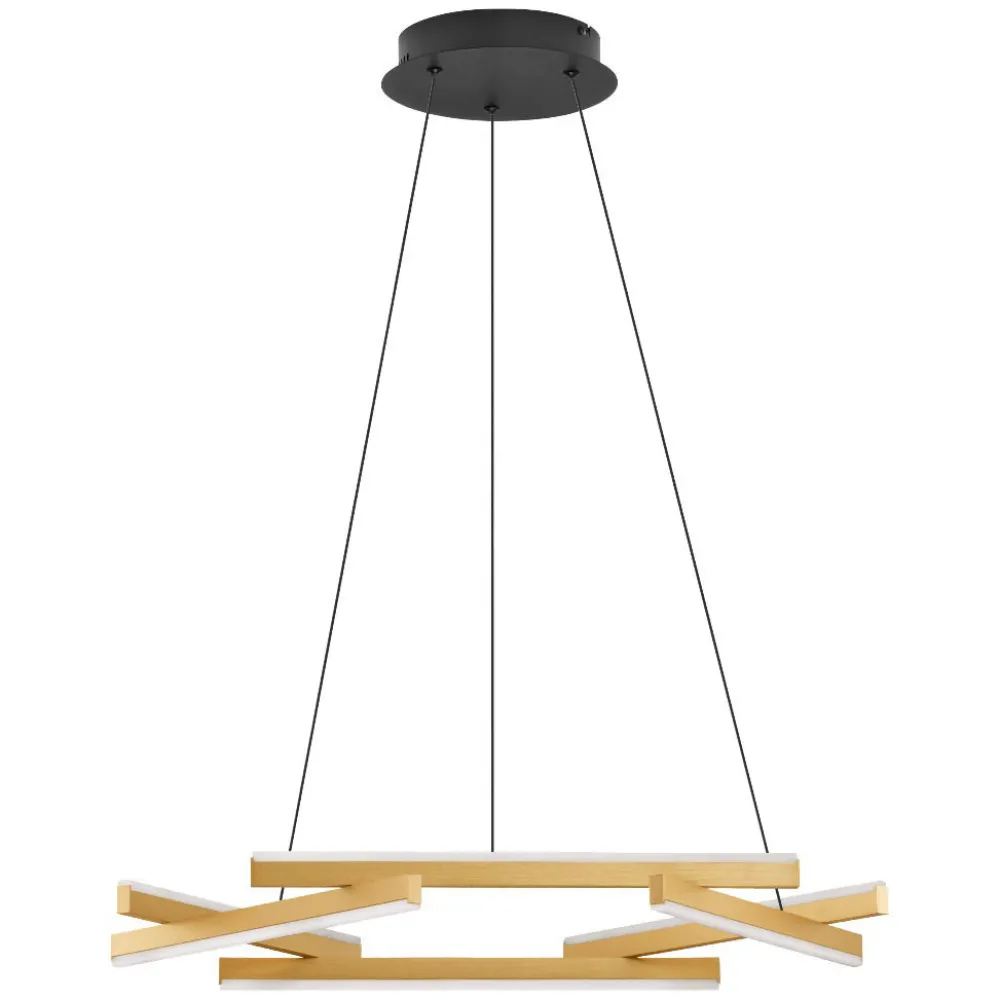 Lampadari Moderni-Selezionato da Mazzolaluce Lampadario moderno geometrico led 3000k oro dimmerabile