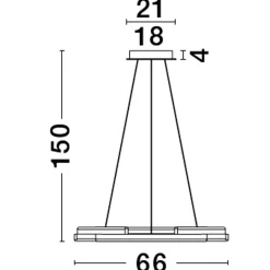 Lampadari Moderni-Selezionato da Mazzolaluce Lampadario moderno geometrico led 3000k oro dimmerabile
